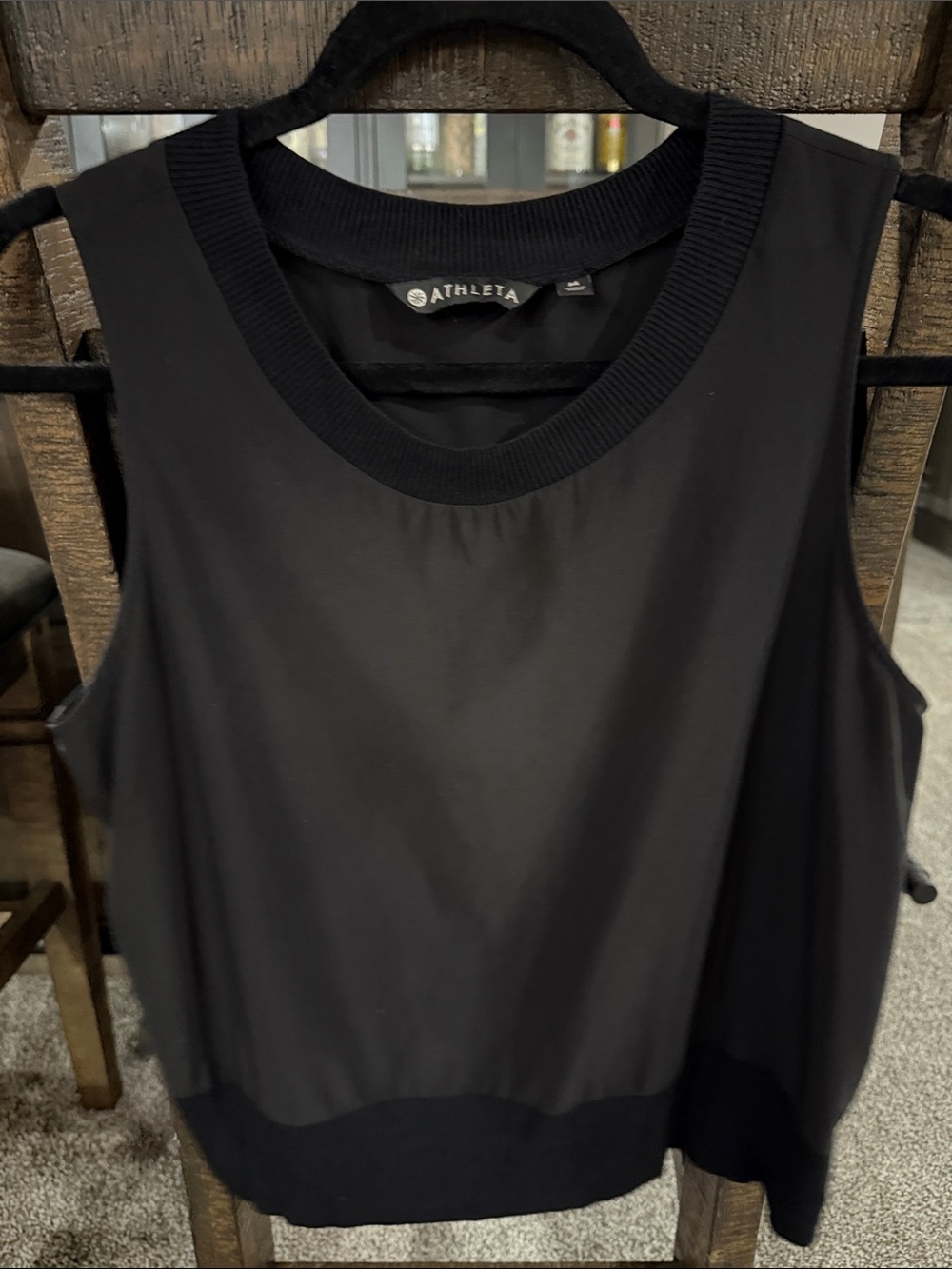 Athleta Black Scoop Neck Athletic Tank